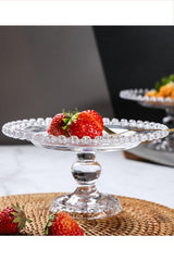 Miny Glass Leg Round Presentation Stand - Service Stand Fruit Dessert Food Service Serving - Swordslife