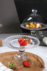 Miny Glass Leg Round Presentation Stand - Service Stand Fruit Dessert Food Service Serving - Swordslife