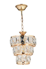 Miraç 3 Tier Crystal Gold Chandelier - Swordslife