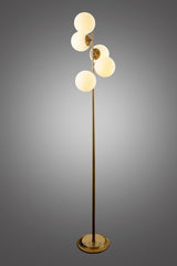 Modena 5 Li Tumbled Floor Lamp-white Glass - Swordslife