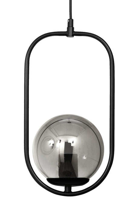 Modern Alure Single Smoked Glass Black Chandelier - Swordslife