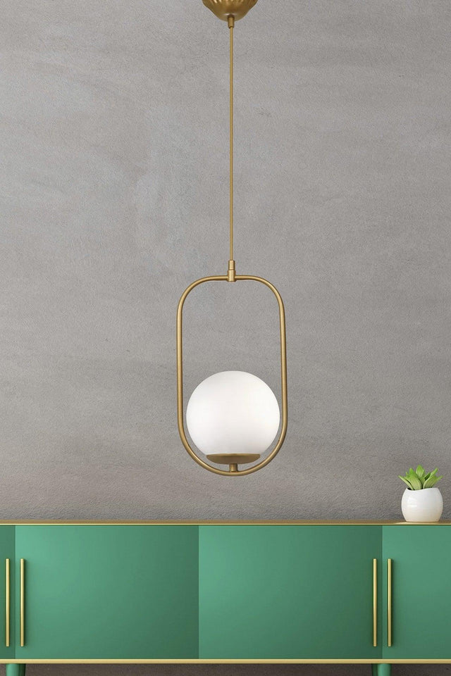 Modern Alure Single White Glass Tumbled Chandelier - Swordslife