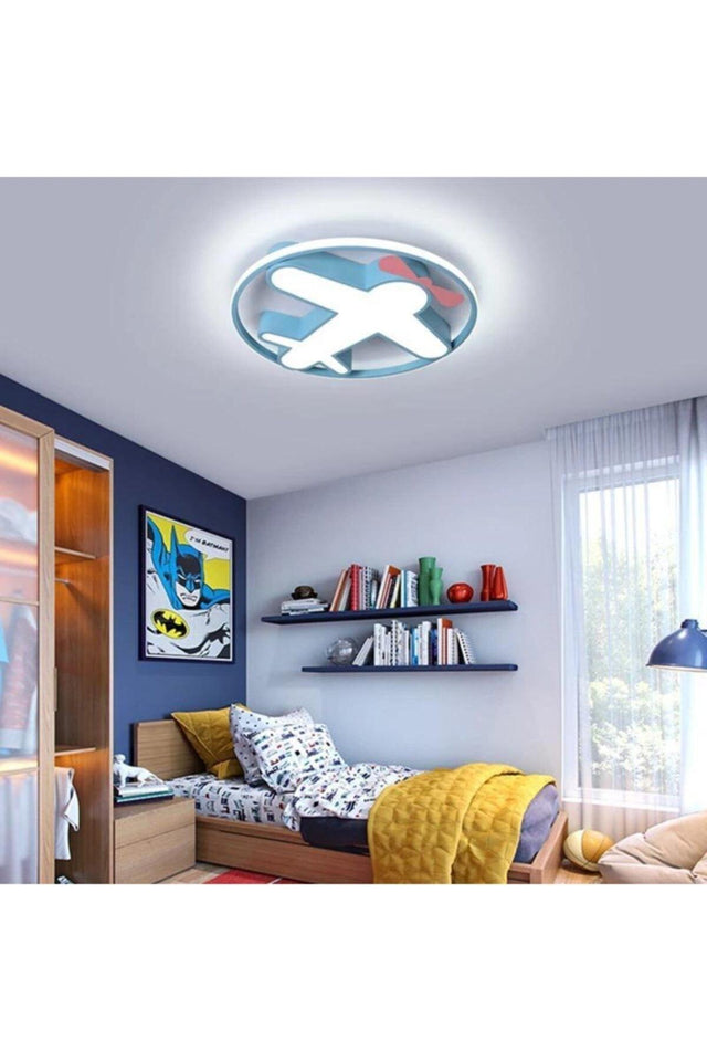 Modern Kids Room Led Airplane Plafoni Blue Led Chandelier - Swordslife