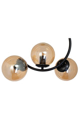 Modern Crescent Black 3 Plafonyer Honey Glass Chandelier - Swordslife