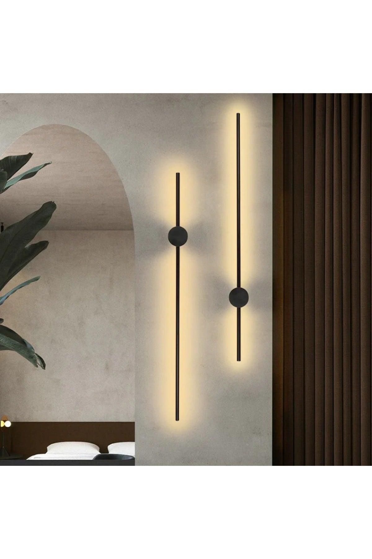 Modern Decorative Led Wall Sconce Long Bar Led Single 50 cm Black Case Daylight - Swordslife