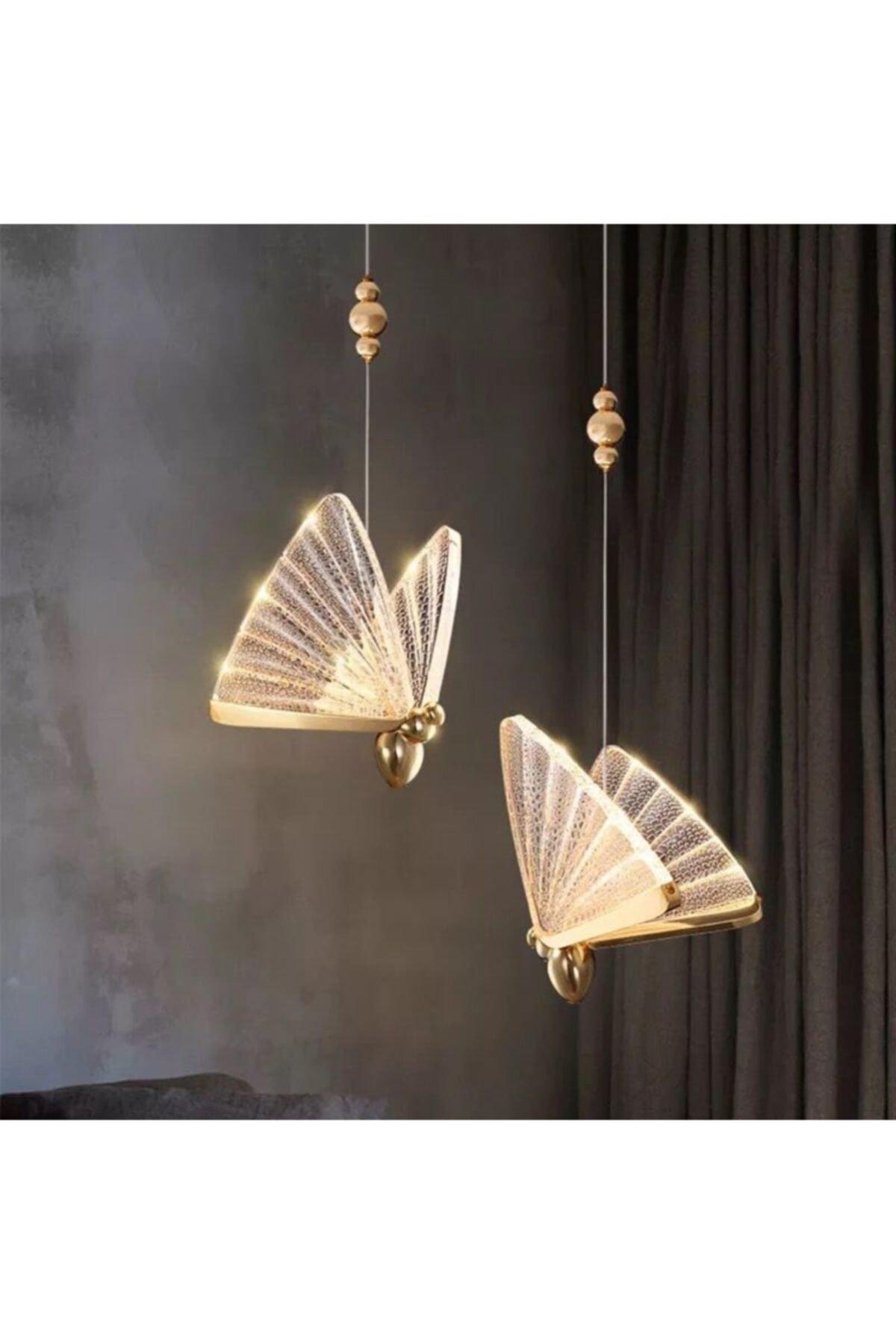 Modern Design Crystal Glass Butterfly Single Led Chandelier - Swordslife