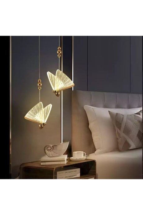 Modern Design Crystal Glass Butterfly Single Led Chandelier - Swordslife