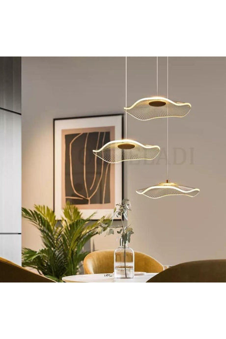 Modern Design Luxury 3-Way Pendant Chandelier Gold Led Chandelier - Swordslife