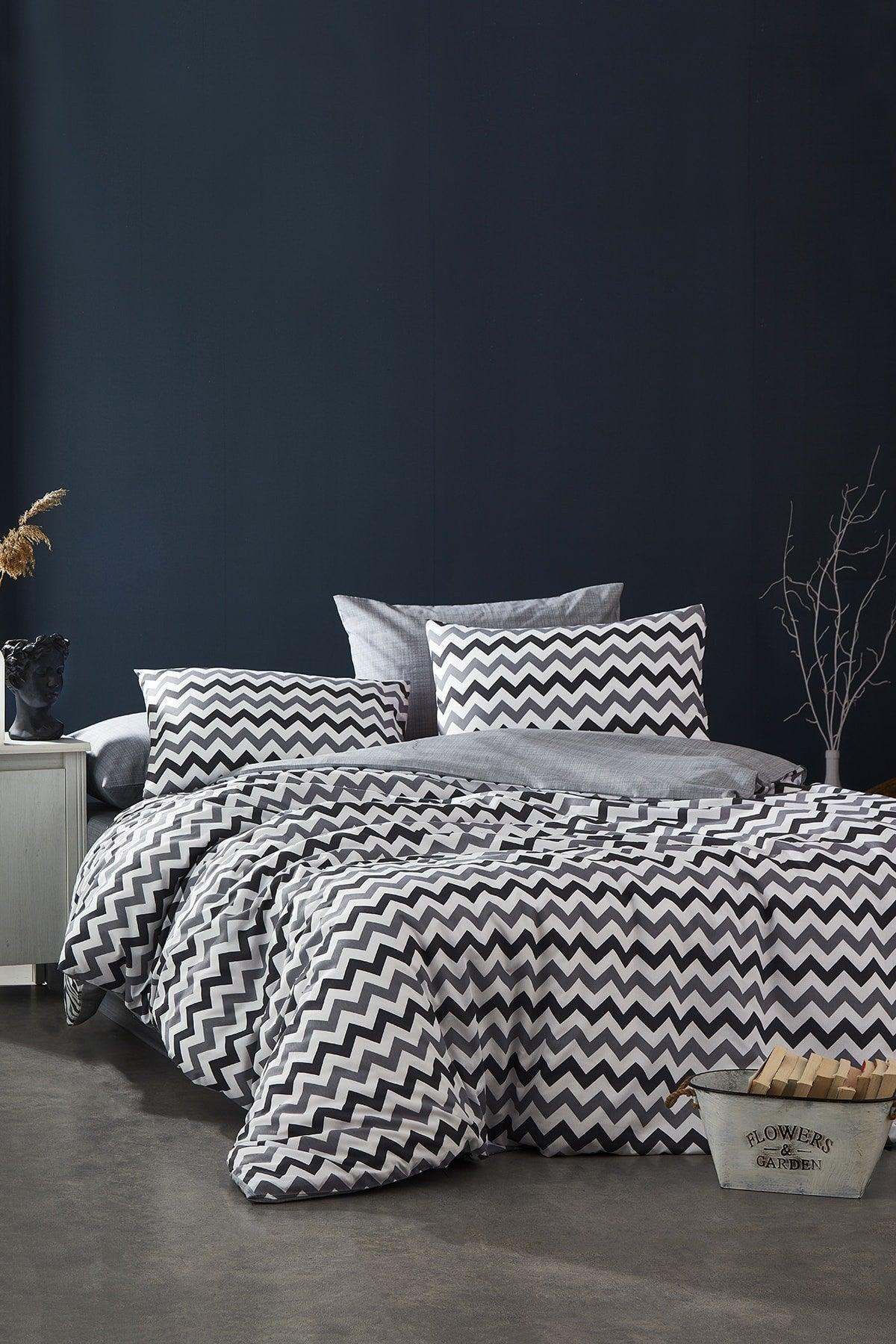 Modern Gray 100% Cotton Double Duvet Cover Set - Swordslife