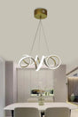 Modern Pendant Lamp Gold Curl White Light Led Chandelier - Swordslife