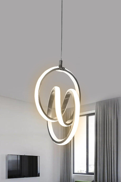 Modern Pendant Lamp Silver Case Daylight Led Chandelier