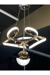 Modern Single Pendant Power Led Chandelier Concept Product Gold Yellow Led Chandelier - Swordslife