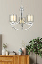 Modern Triple Pendant Chandelier Glass Chrome Design Chandelier - Swordslife