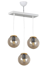 Modern White 3 Row Suspended Pendant Honey Glop Glass Luxury Chandelier - Swordslife