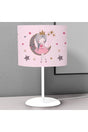 Girl Sitting on the Moon Patterned Kids Room Digital Printed Kids Room Desktop Lampshade Chandelier - Swordslife