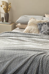 Moonlight Ombre Super Soft Double Blanket 200x220 Cm Grey-Anthracite - Swordslife