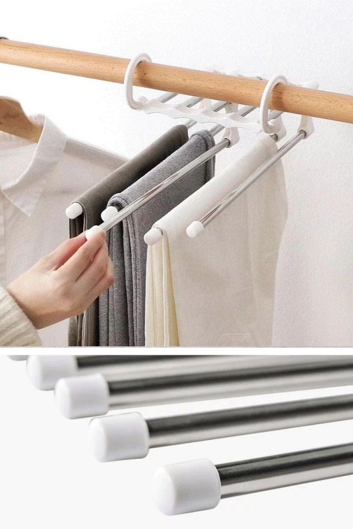 ® Movable Wardrobe Trousers Tie Shawl Hanger System Organizer Layered Coat Rack Organizer - Swordslife