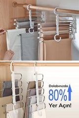 ® Movable Wardrobe Trousers Tie Shawl Hanger System Organizer Layered Coat Rack Organizer - Swordslife