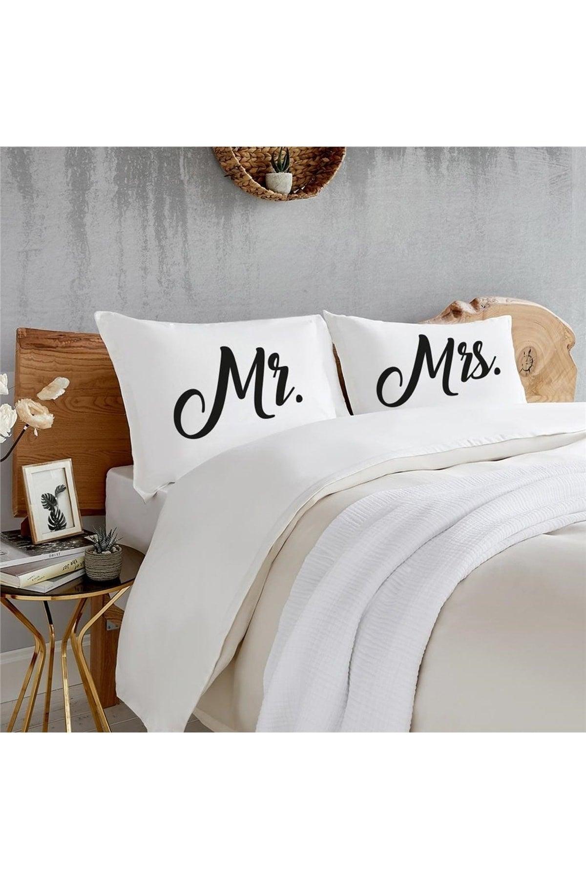 Mr Mrs Design Pillow Case 2-Pack Combination 30x50 Cm Decorative Throw Pillow Cover - Swordslife