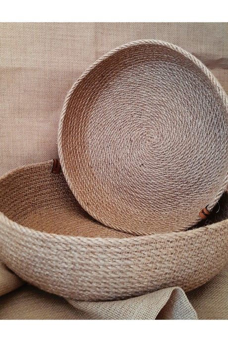 Multi-Purpose Basket Set Wicker Jute 2 Basket - Swordslife