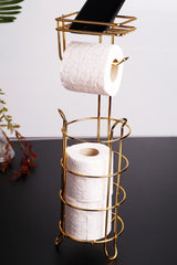 Gold Standed Redundant Multi-Purpose Wc Paper Holder