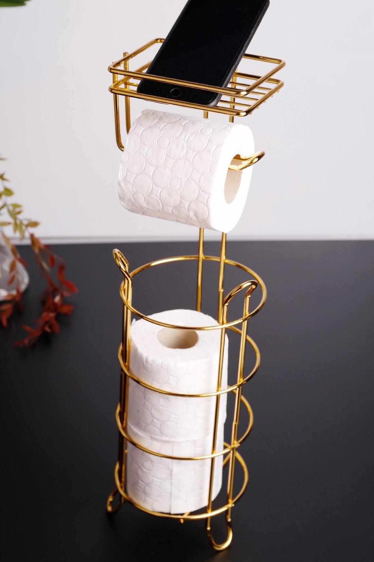 Gold Standed Redundant Multi-Purpose Wc Paper Holder