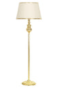 Munch Gold Plated Metal Twisted Single Leg Floor Lamp - Cream with Gold Stripe - Swordslife