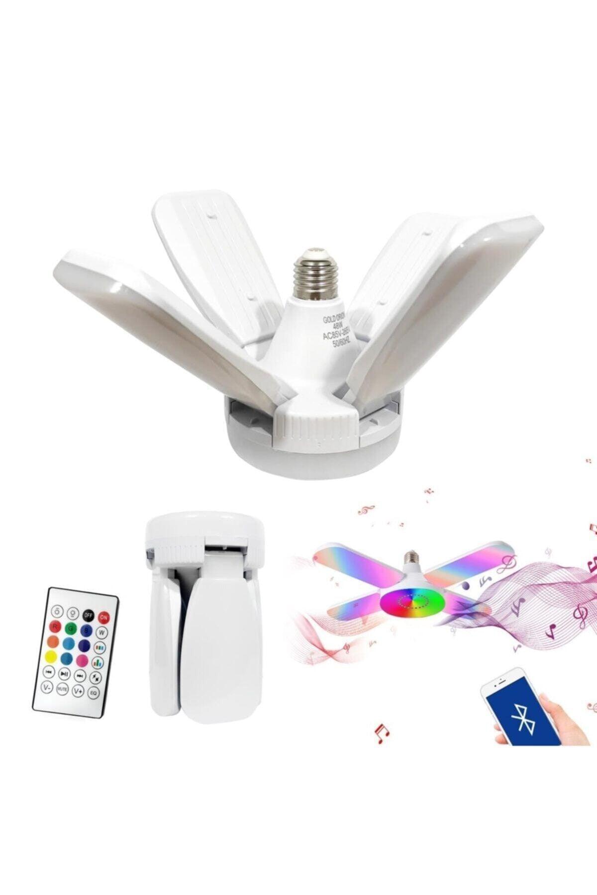 Music Lamp Led Ceiling RGB Animated 220v E27 Lampholder with Bluetooth Control Gold Orion Or-1003 - Swordslife