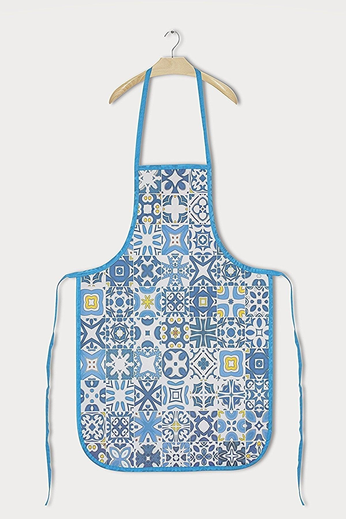 Kitchen Apron Dish Washing Apron Liquid Proof Mosaic Pattern - Swordslife