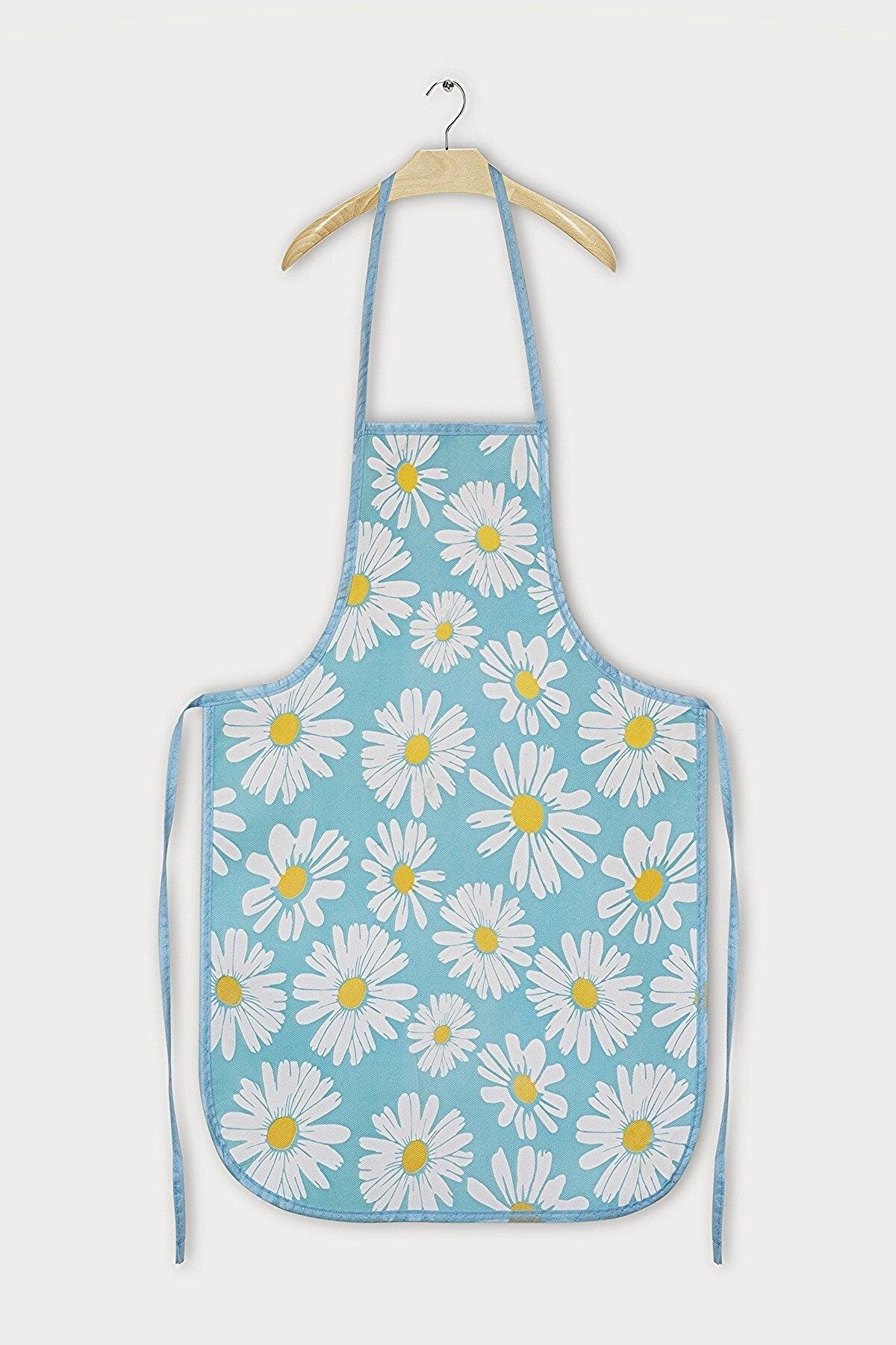 Kitchen Apron Dish Washing Apron Liquid Proof Daisy Pattern - Swordslife