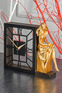 Muyika Kar Gold Silent Mechanism Polyester Trinket Metal Table Clock 25 X 21 Cm Women Mms-pob - Swordslife