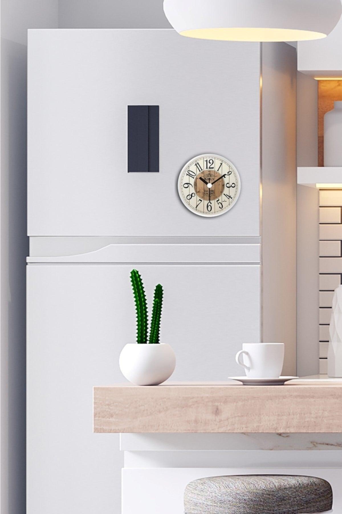 Muyika Kiely Magnetic White/Coffee Refrigerator Clock 11 Cm Bds-y - Swordslife