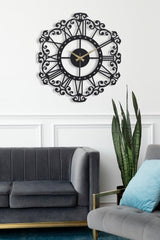 Muyika Modellato Metal Black Wall Clock 41x41 Cm Silent Mechanism Mds-41 - Swordslife