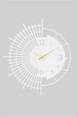 Muyika Stri Metal White Wall Clock 50x50cm Silent Mechanism Mds-50 - Swordslife