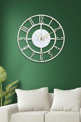 Muyika Dilek Metal White Tumbled Wall Clock 41x41cm Mds-41 - Swordslife