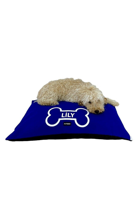 Name Custom Cat And Dog Bed Blue Color