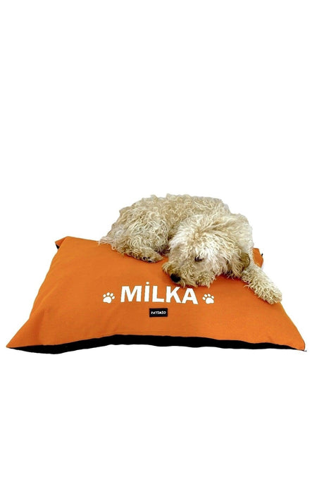 Name Custom Cat And Dog Bed Orange Color