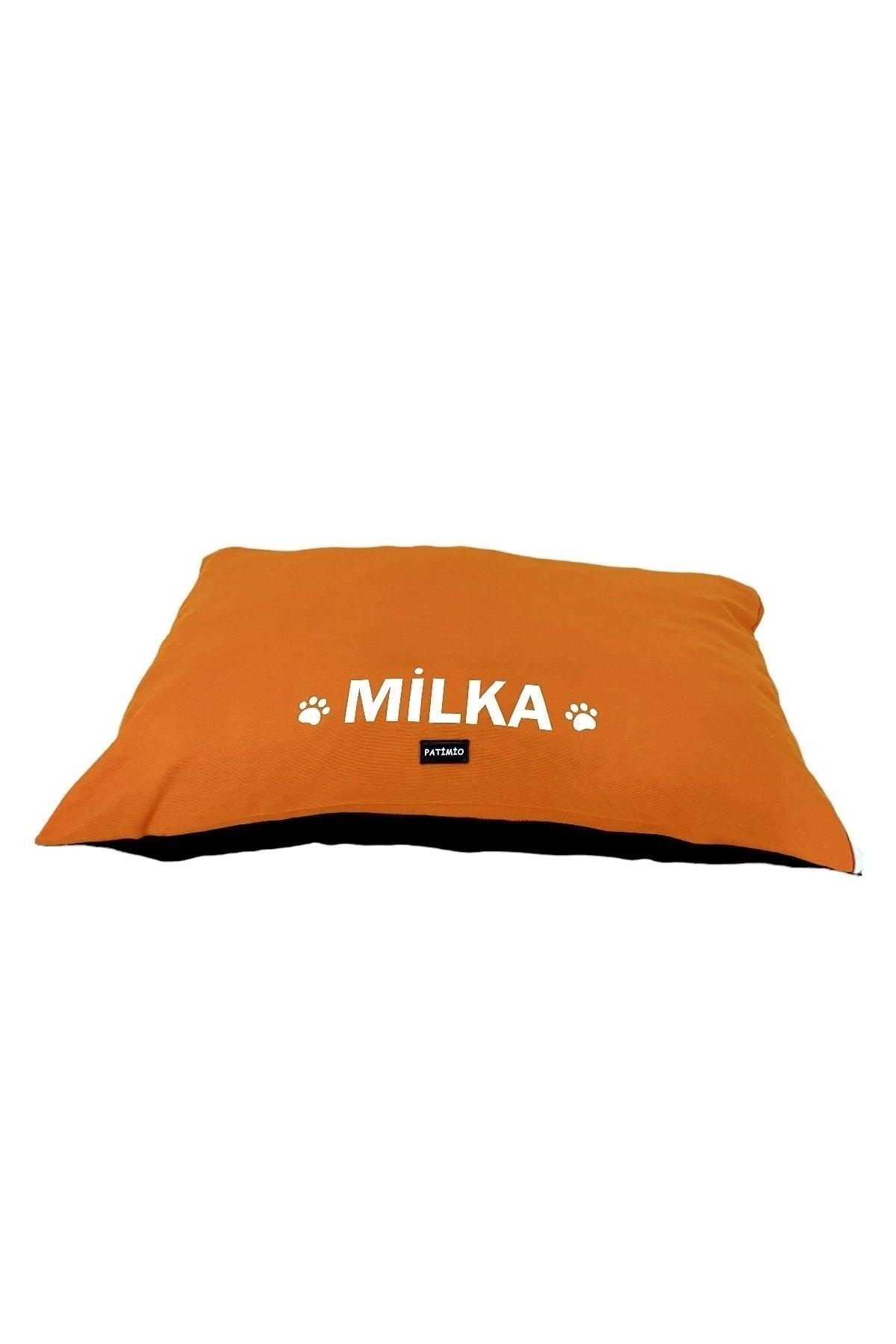 Name Custom Cat And Dog Bed Orange Color