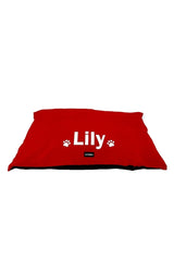 Name Custom Cat And Dog Bed Red Color