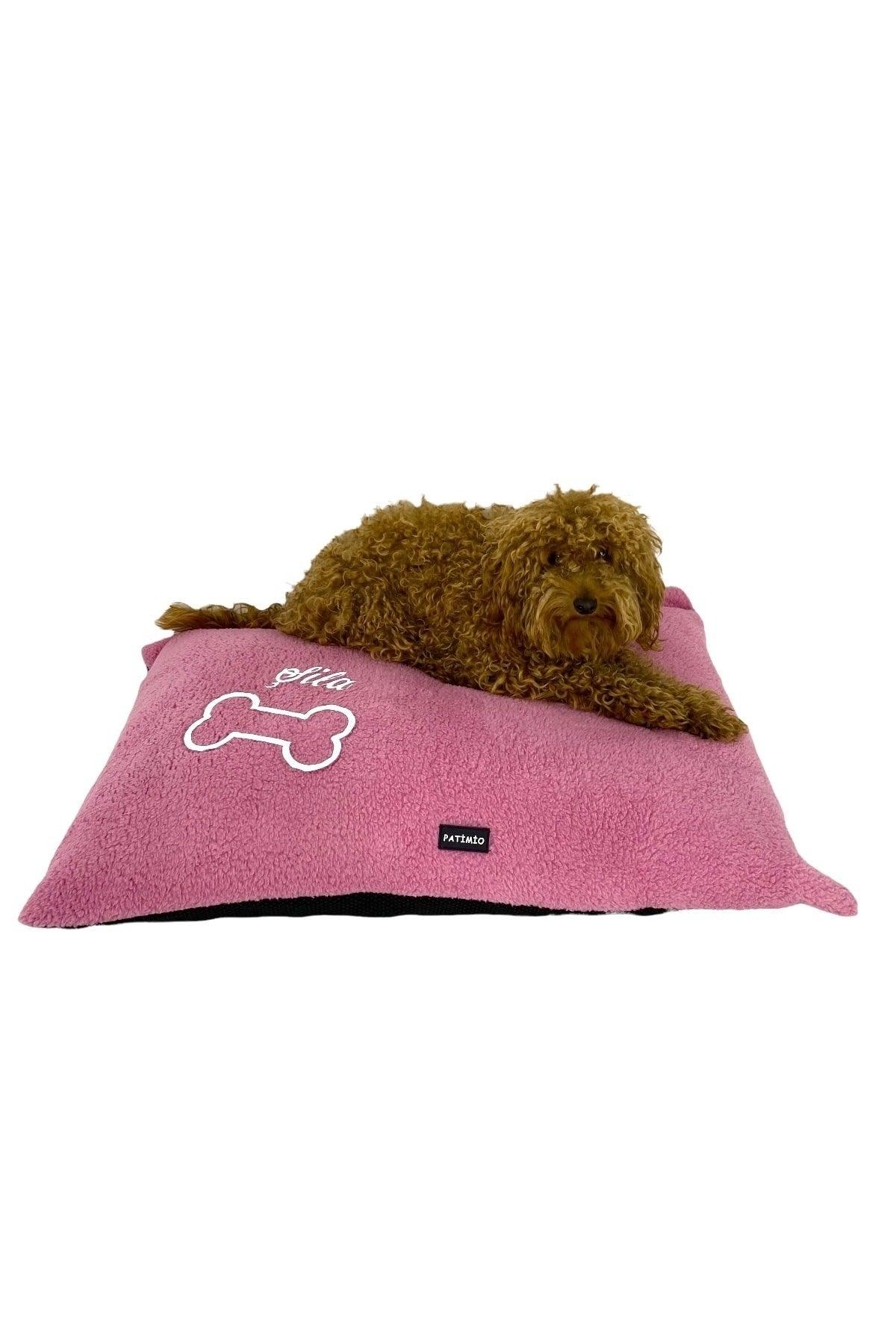 Name Special Soft Cat And Dog Bed Pink Color