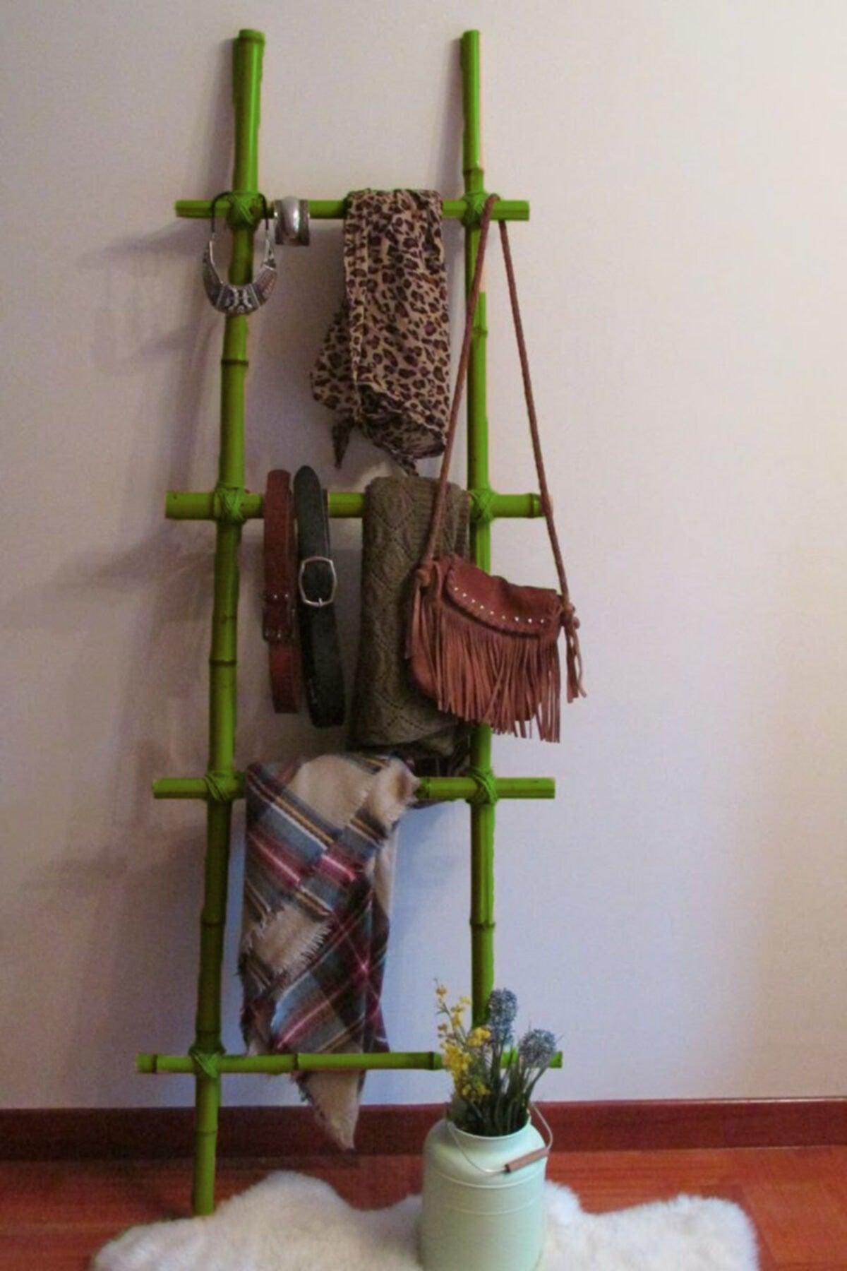 Natural Bamboo Stairs For Decor And Hanging Items - Swordslife