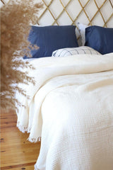 Natural Oversized Bedspread Pique - Swordslife