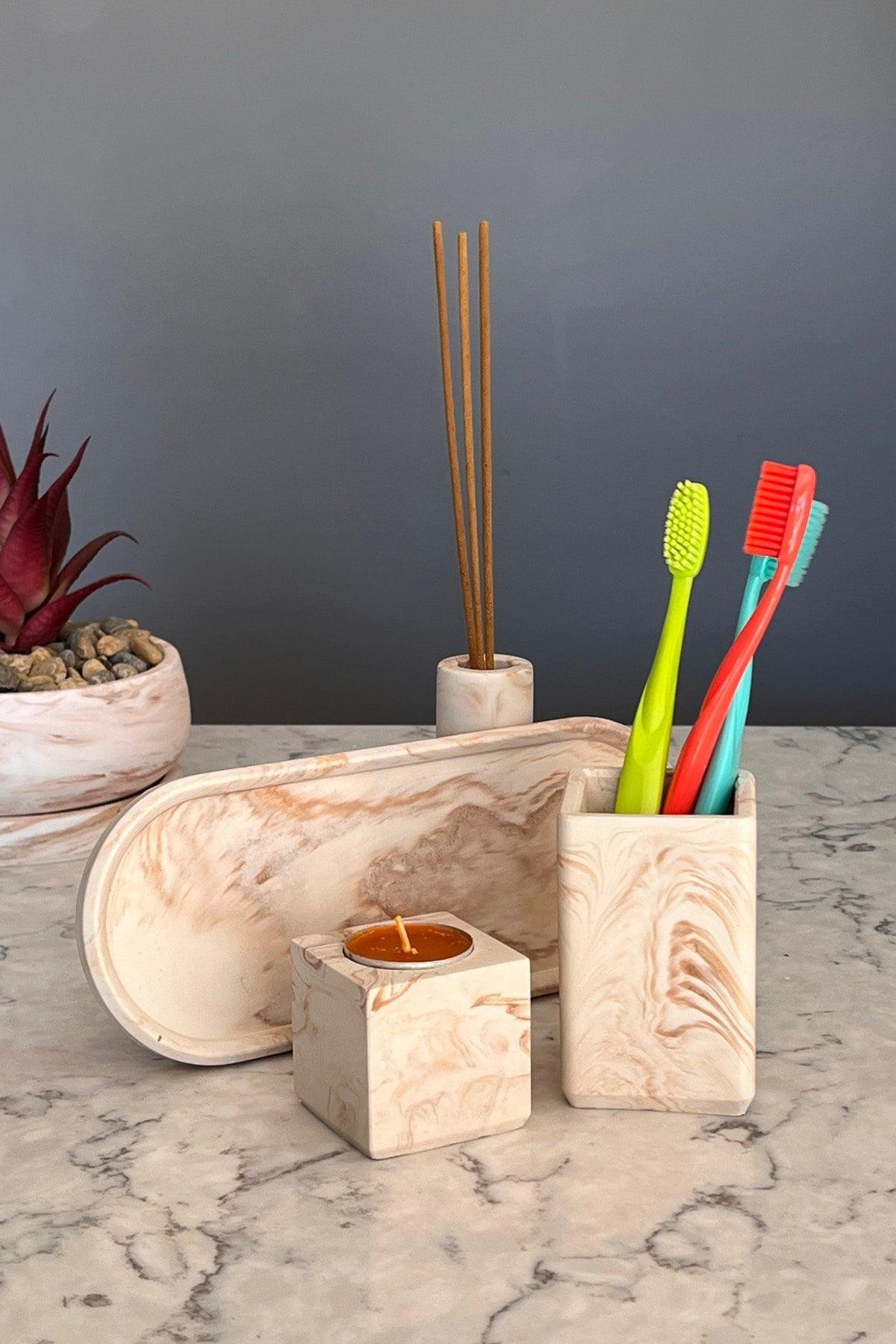 Natural Stone Series Toothbrush Bathroom Set