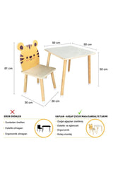 Natural Wooden Kids Activity Table And Chair