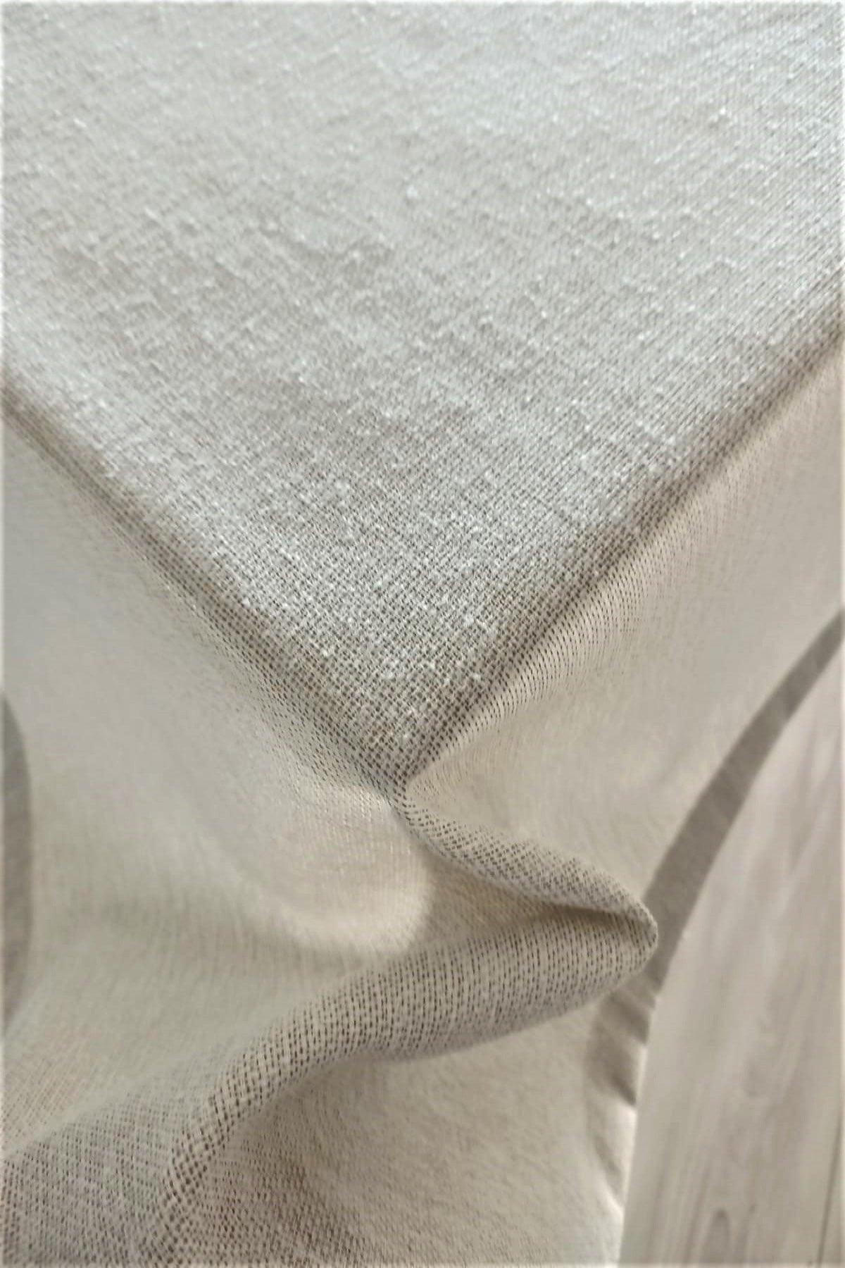 Natural Linen Textured Cream Table Cloth - Swordslife