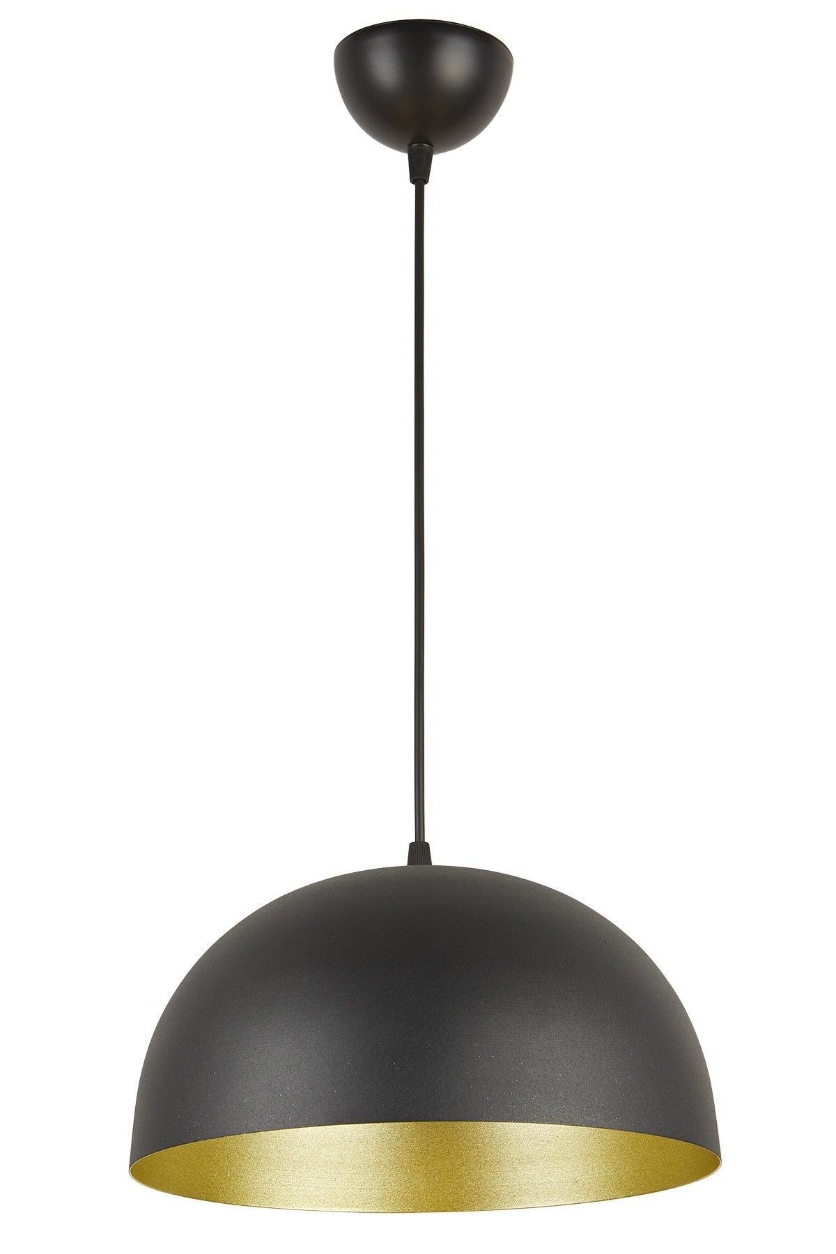 Neo Special Design Modern Sport Decorative Cafe-kitchen Black Inside Gold Pendant Lamp Single Chandelier - Swordslife