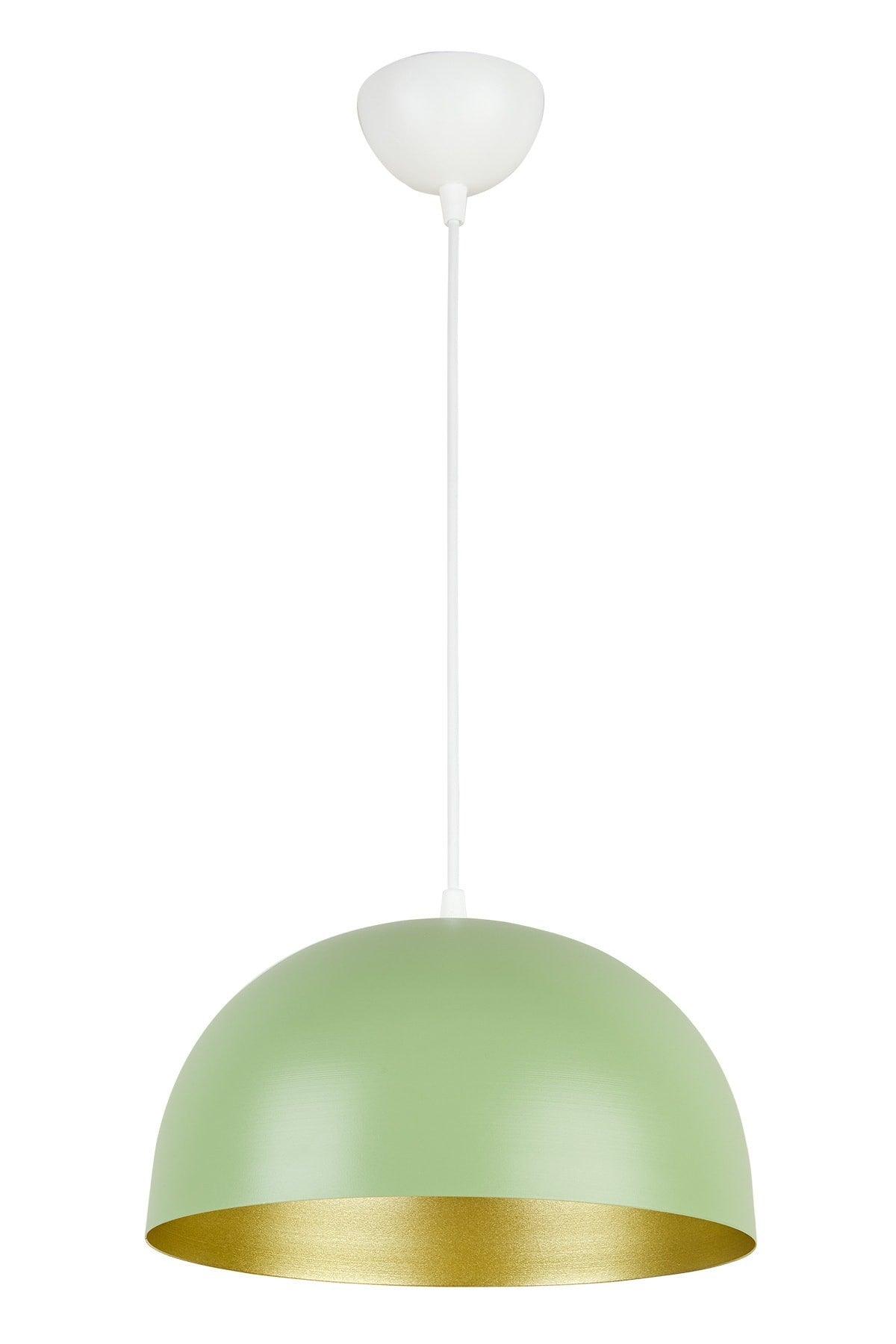 Neo Special Design Modern Sport Decorative Cafe-kitchen Green Inside Gold Pendant Lamp Single Chandelier - Swordslife