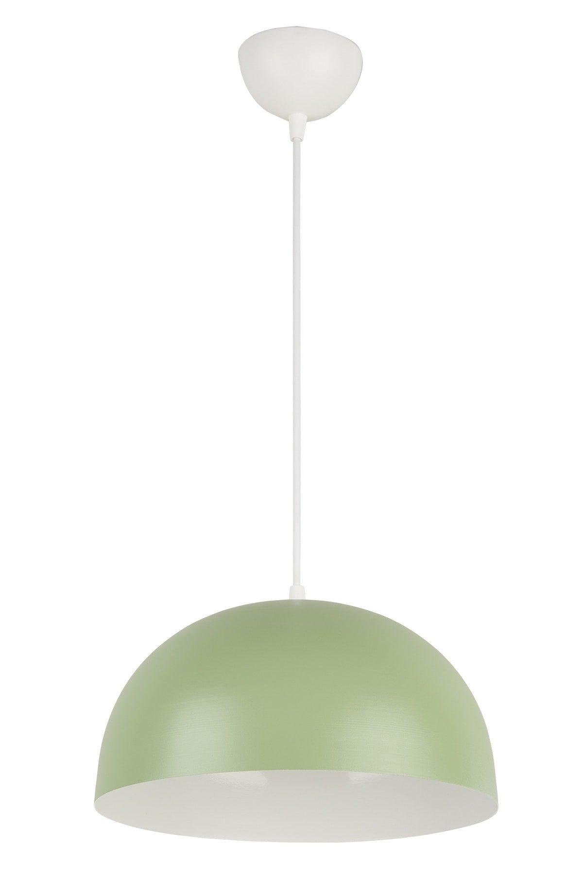 Neo Special Design Modern Sport Decorative Cafe-kitchen Green Inside White Pendant Lamp Single Chandelier - Swordslife