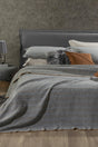 Neostriped Cotton Double Blanket 200x220 Cm Anthracite - Swordslife