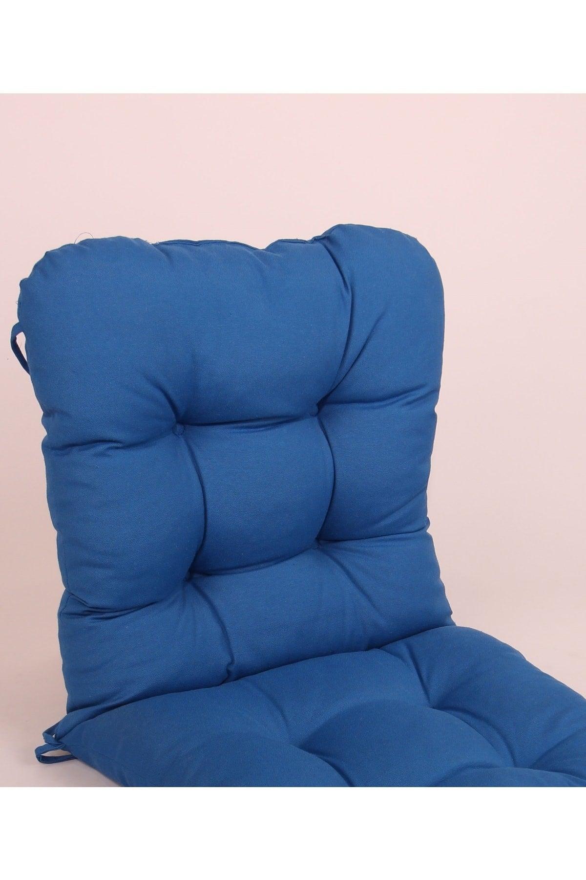 Neva Pofidik Blue Backed Chair Cushion Specially Stitched Laced 44x94 Cm - Swordslife